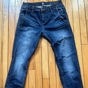 Mid-rise Denim Joggers